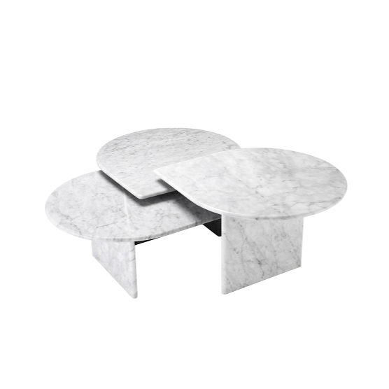 Naples white coffee table set