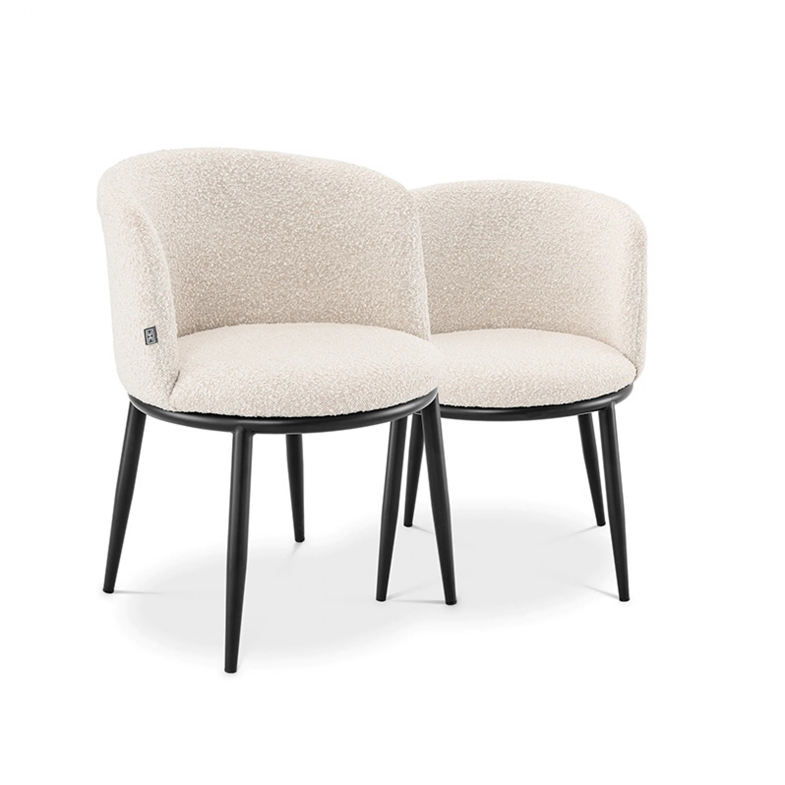 Filmore white bouckle chair set of 2
