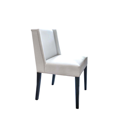 Louis white velvet chair