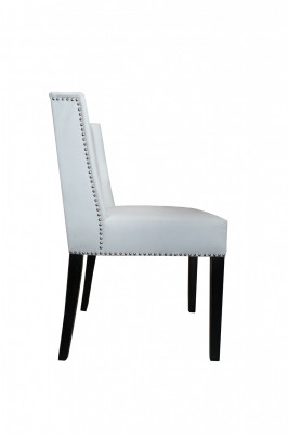 Louis white velvet chair