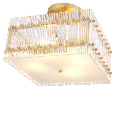 Ruby Square antique brass ceiling lamp