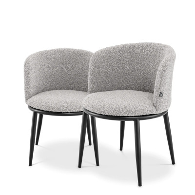 Filmore grey bouckle chair set of 2