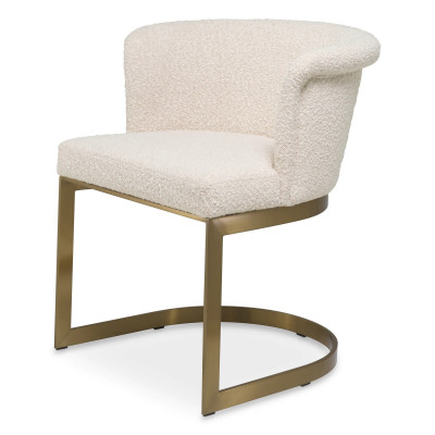 Bofinger cream bouckle dining chair