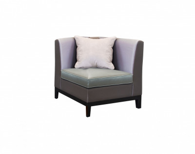 Corner armchair purple