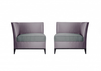 Corner armchair purple