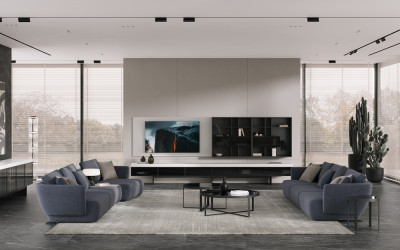Lugano sofa with built in coffee table