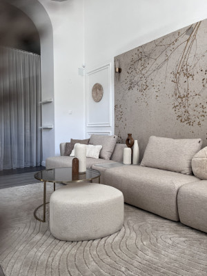 Lugano beige sofa with coffee table