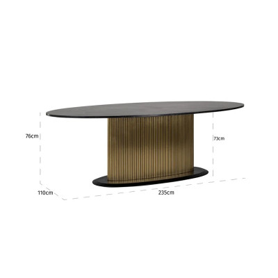 Ironville Oval dining table