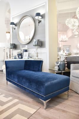 Júlia blue velvet sofa