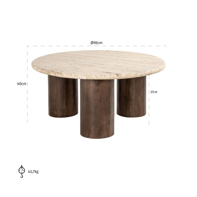 Douglas round coffee table
