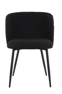Elyna black bouclé chair