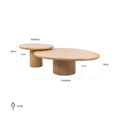 Oakley coffee table set