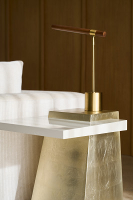 Plank side table side table