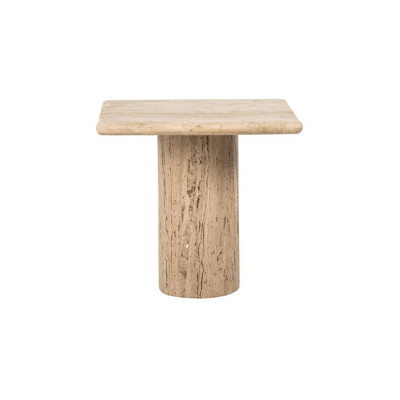Hampton travertine side table