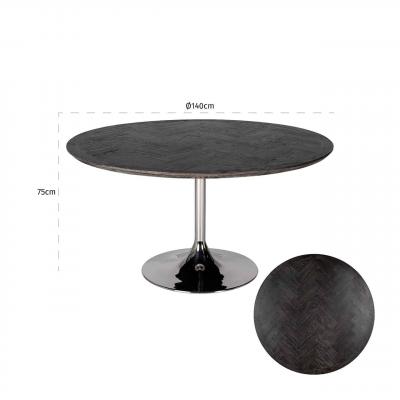Blackbone silver dining table